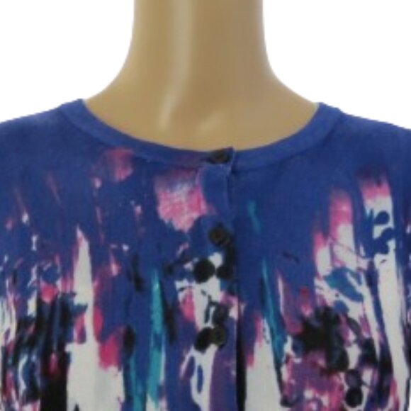 Joseph A. Vibrant 3/4 Sleeve Artistic Cardigan - Picture 2 of 7
